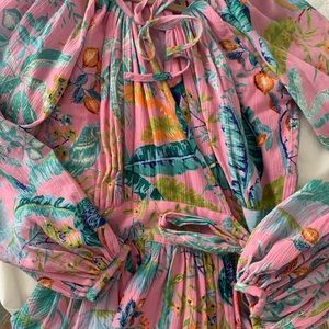 Banjanan tie waist mini dress XS EUC